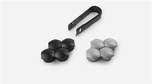 Afsluitbare wielbouten met Silver afdek dopjes